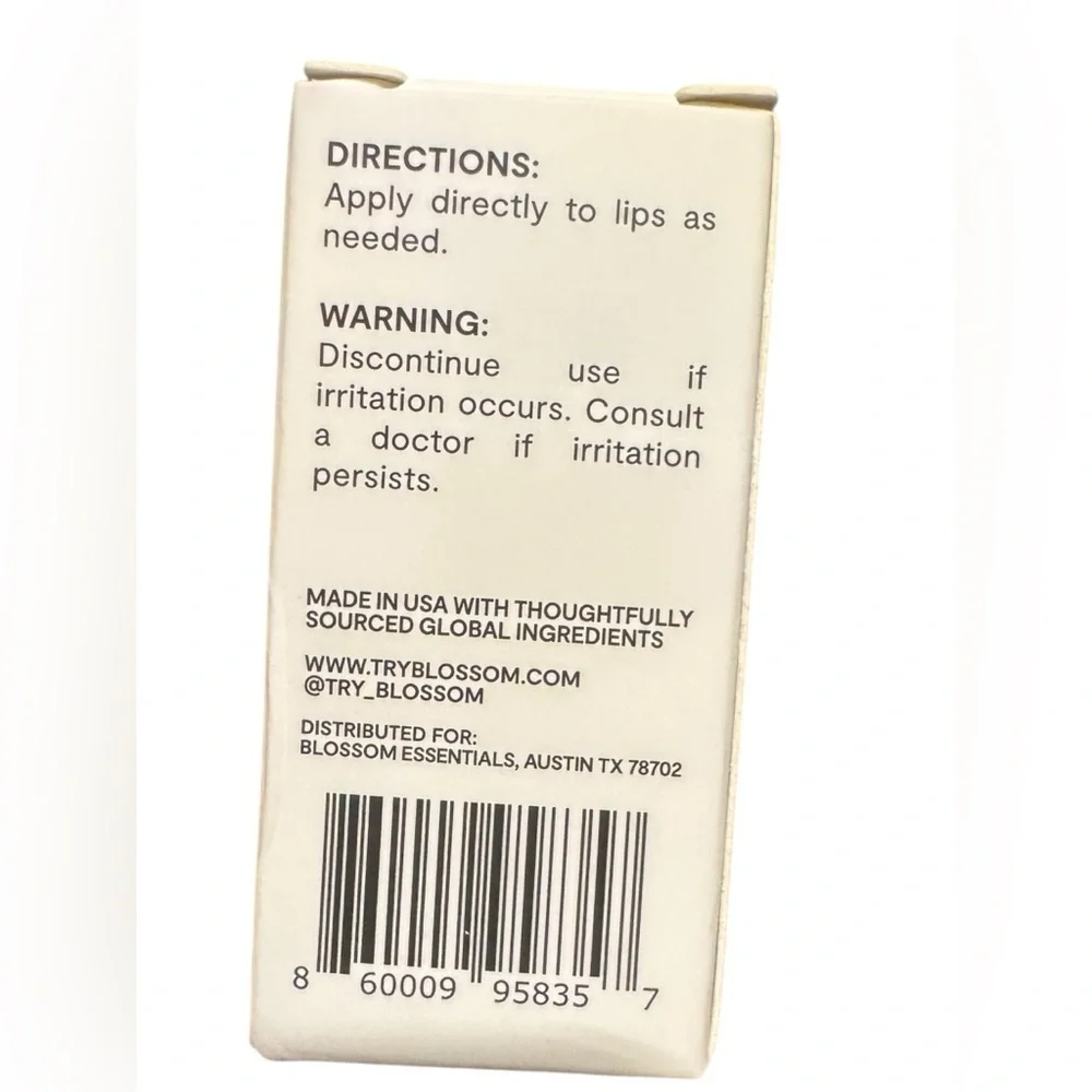 BLOSSOM ESSENTIALS ~~Hydration Repair Honey Lip Balm .14 oz 4 ml Bnib!